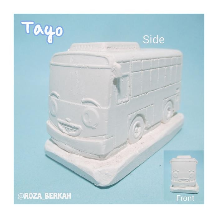 Patung Lukis Gypsum Polos 3D Tayo *