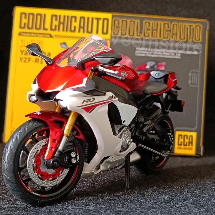 Diecast 1:12 Yamaha YZF-R1 [CCA] Merah Putih