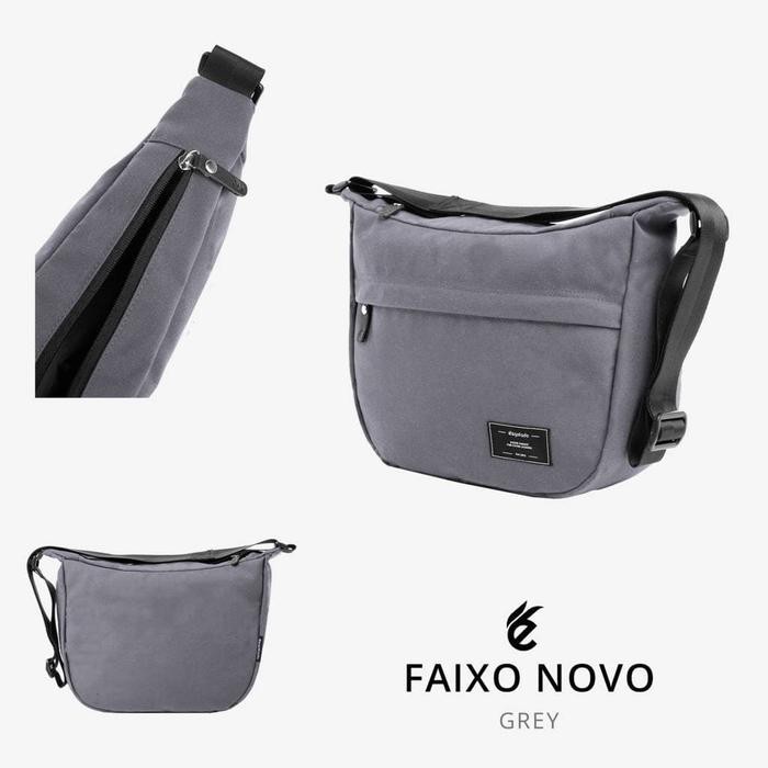 ESGOTADO Faixo Novo Grey - Tas Selempang Kanvas Keren, Tas Pria