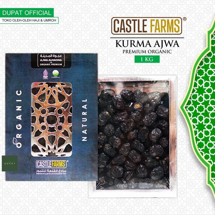 

ASLI Kurma Ajwa 1 Kg Castle Farms Premium / Kurma Nabi Madinah High Quality READY STOCK