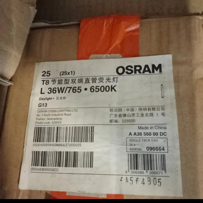 Lampu TL osram 36 watt 765 k daylight