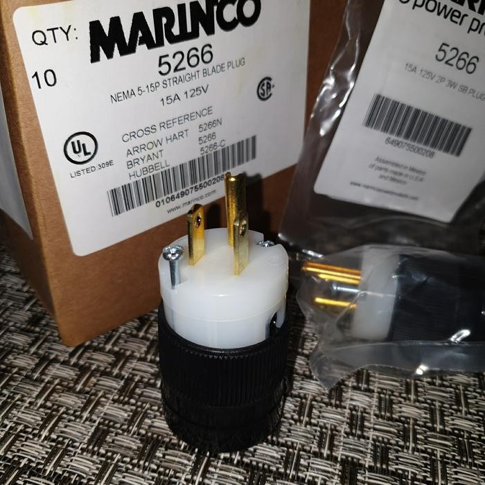 Power Connector Marinco Wattgate US Plug 5266 Audio Power Plug USA