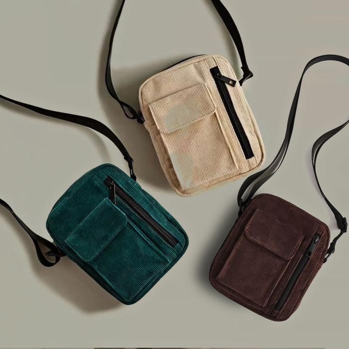 

AL803 Zico Corduroy Tas Messenger Tas Selempang Wanita Pria Unisex BOOM SALE