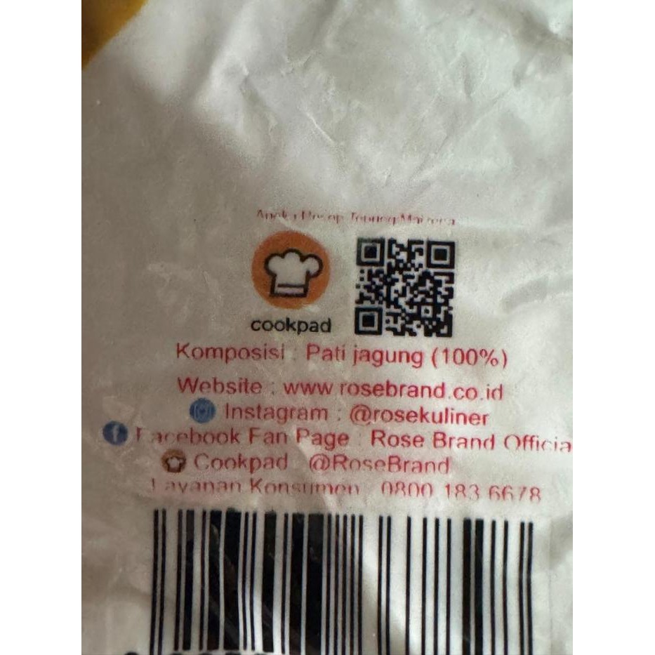 

Rose Brand Tepung Maizena / Corn Starch 250 Gram / 500 Gram