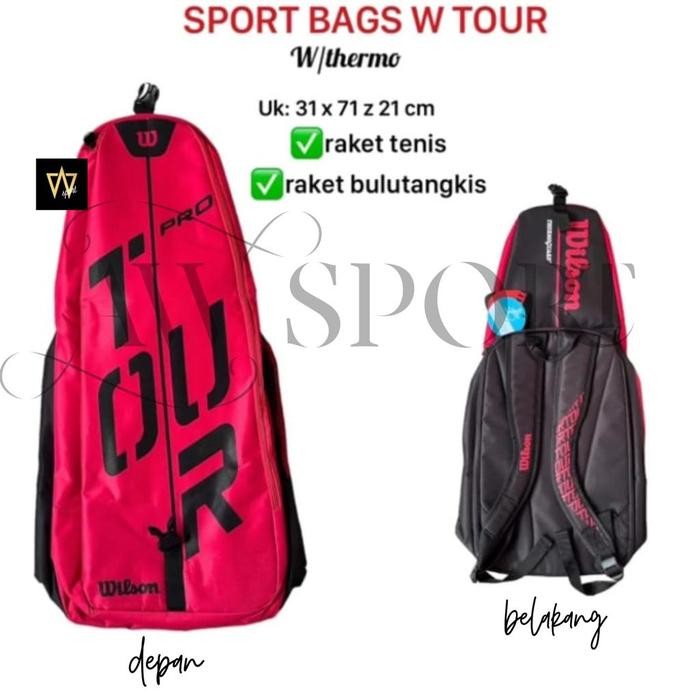 Tas Tenis Wilson Pro Tour Thermoguard Wrz 857800 / Backpack Wilson Best Seller