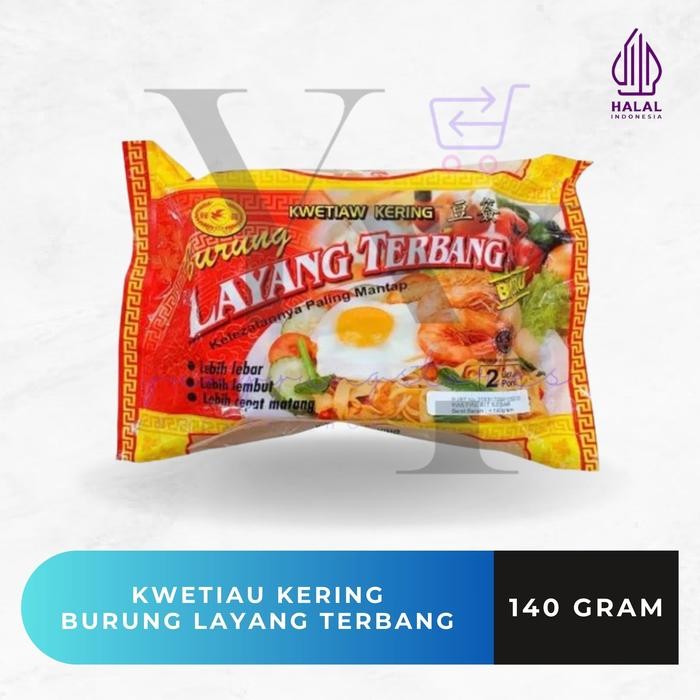 

Kwetiau Kering Lebar Cap Burung Layang Terbang 140 Gram