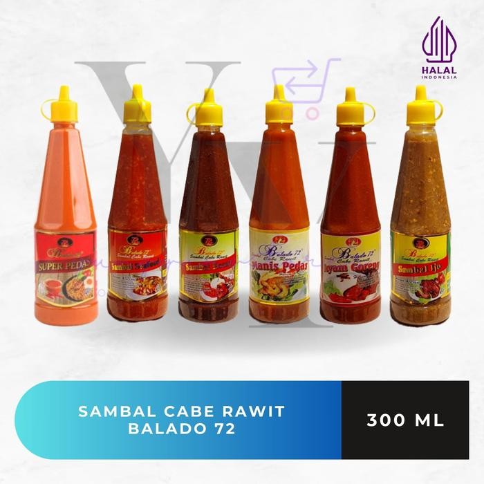

Sambal Cabe Rawit Balado 72 Super Pedas / Manis Pedas / Ijo / Ayam Goreng / Seafood Kalimantan 300