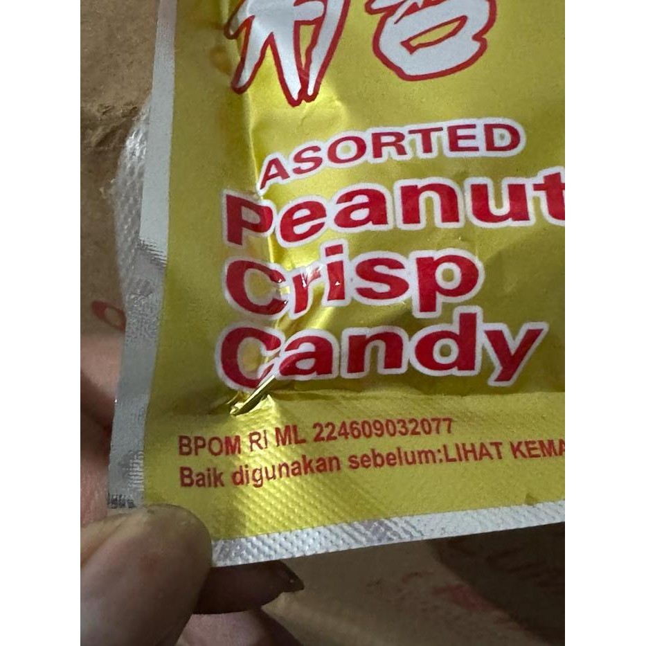 

Assorted Peanut Crisp Candy / Permen Kacang Teng-Teng / Tumbuk 210 Gram / Makanan Imlek
