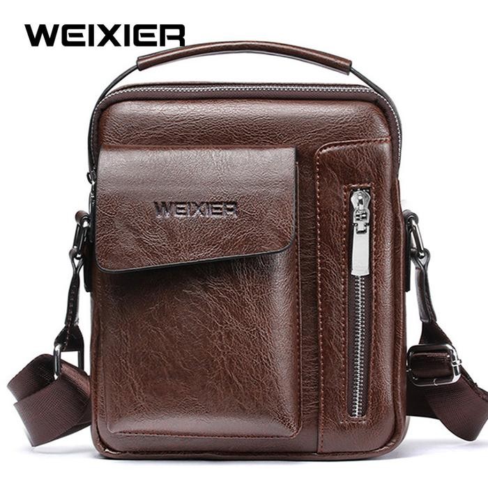 

KF627 WEIXIER 8602 Tas Selempang Pria Kulit Sling Bag Premium SALE