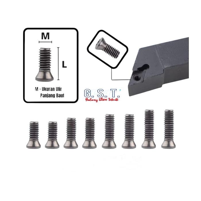 Baut Holder Bubut Baut Insert Baut Facemill Baut Kunci Bintang M1.5 M1.6 M1.8 M2 M2.2 M2.5 M3 M3.5