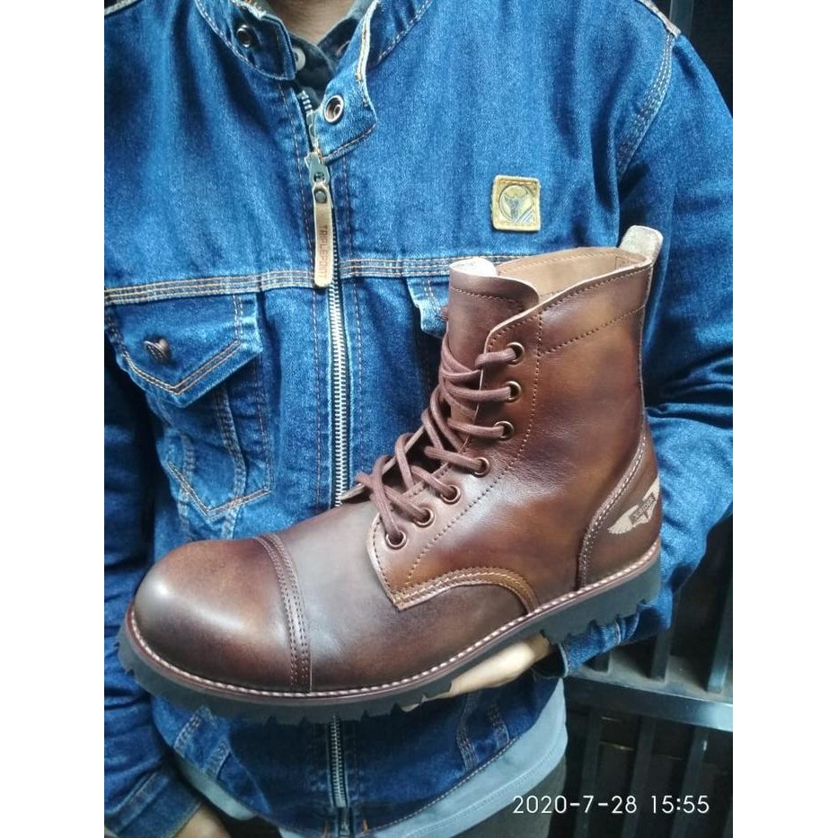 sepatu Xrider safety boots model redwing iron ranger leather steel toe