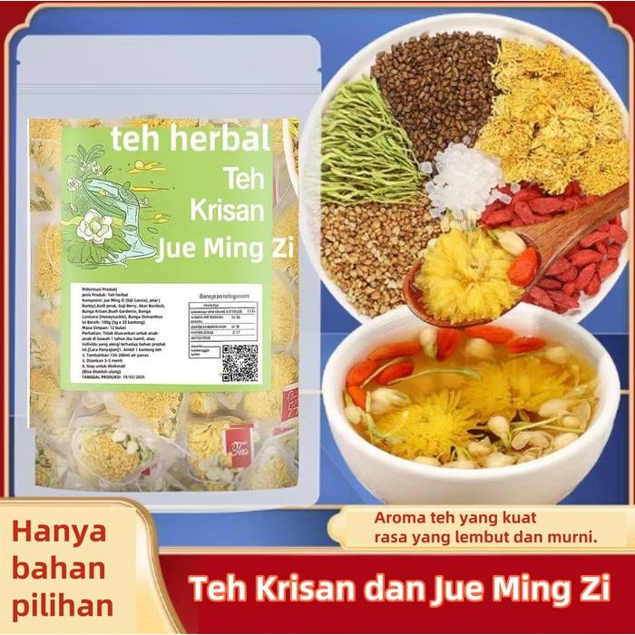 

Lecy.store2 Teh Kesehatan Herbal Teh Krisan & Biji Cassia, Kombinasi Teh Herbal Burdock, Goji & Biji