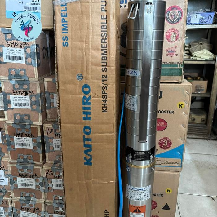 Pompa Submersible Satelit Kaito Hiro 1 Hp 4 Sp 3-12 Stainless