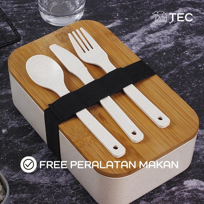 TecBako Bento Box Kotak Makanan Bekal Makanan Kotak Penyimpanan Makanan Lunch Box Kotak Bekal