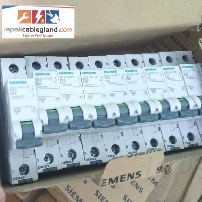 Mcb Siemens 5Sl6140-7Cc 1P 40A 6Ka 1Pole C Setara Schneider Ic60N