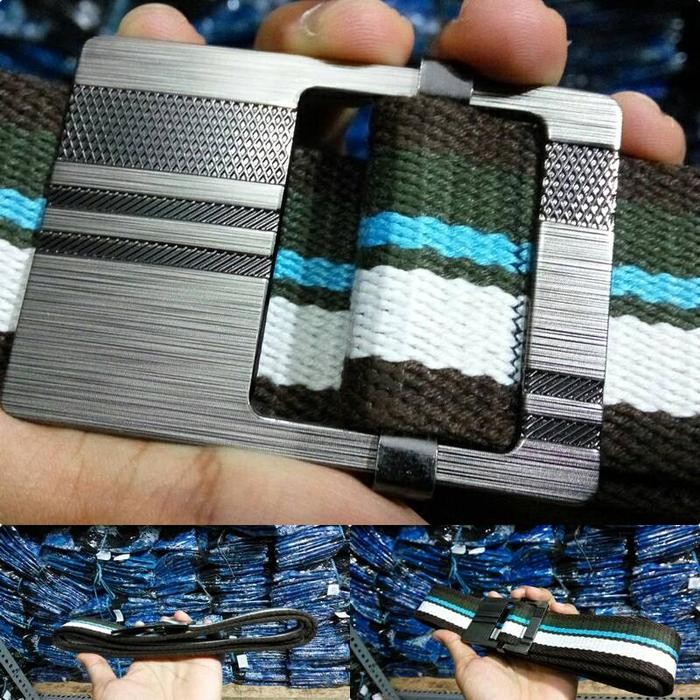 SABUK KAIN PRIA IKAT PINGGANG KAIN PRIA GESPER LOGAM *