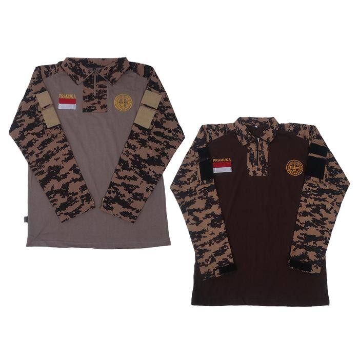 Baju BDU Pramuka Loreng - Baju Pramuka Lapangan - Kaos Pramuka - Seragam Pramuka Lapangan Baju