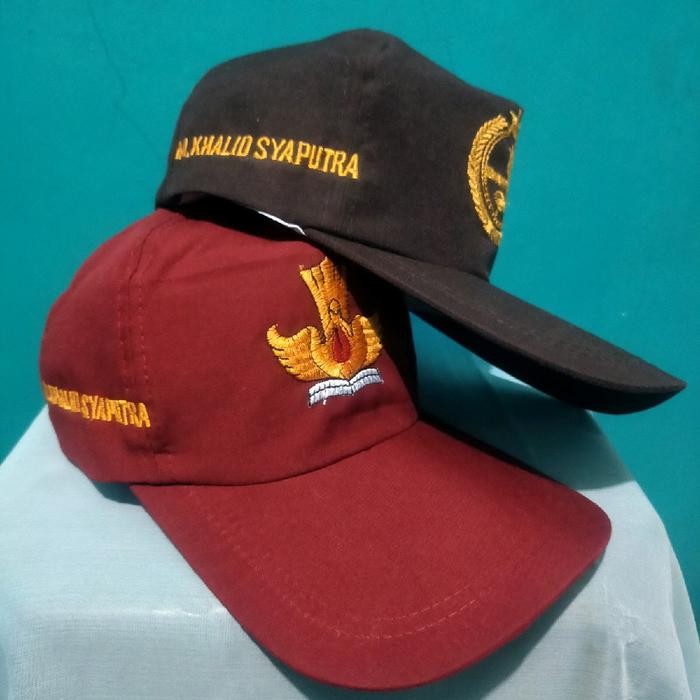TOPI SEKOLAH SD/SMP/SMA/PRAMUKA CUSTOM BORDIR *