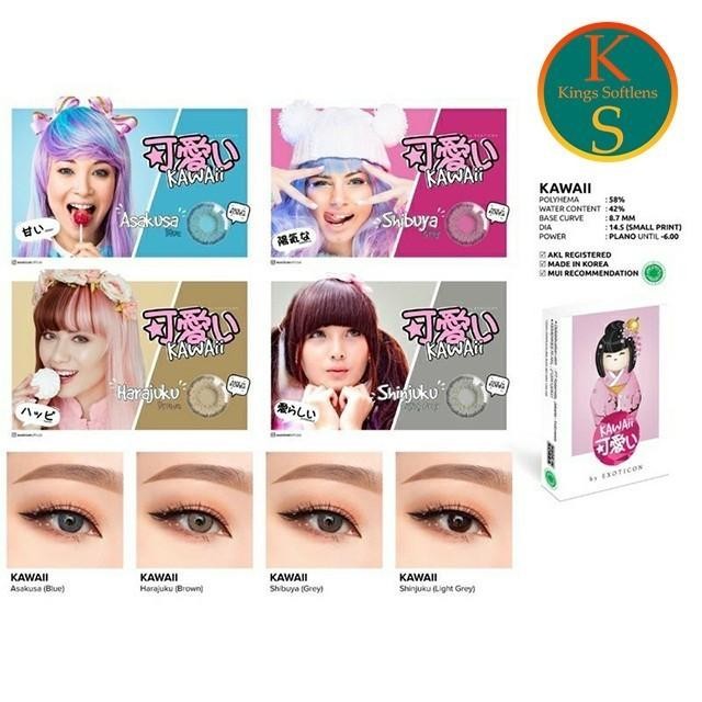 Softlens X2 Kawaii Minus 0.50 - 2.75 / Softlens Minus / Softlens X2