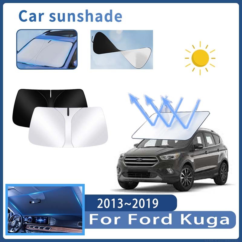 Foldable Car Sun Visor For Ford Kuga 2013~2019 2014 Front Windshield Sunshade Heat Insulation Summer