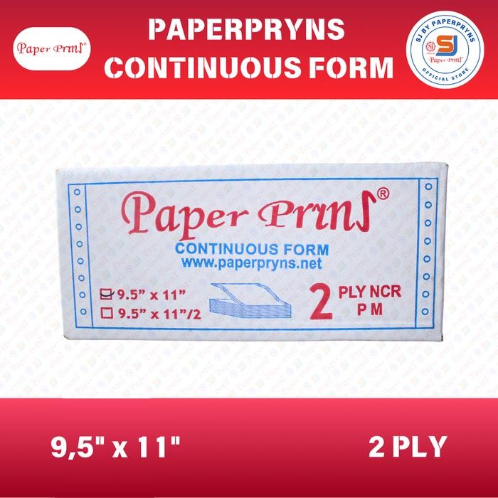 

PAPERPRYNS Continuous Form 9,5" 11" (2 PLY) NCR Sheets