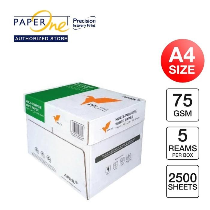 

( 1 BOX ) PP Lite Kertas Hvs A4 75gr Isi 5 Rim Stationery