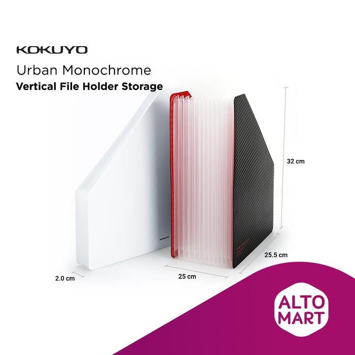 

Kokuyo Vertical Expandable File Holder Storage A4 Black White