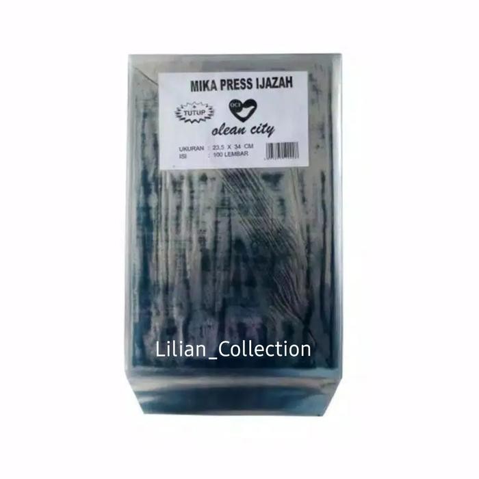 

Plastik Mika Press Ijazah Pakai Tutup/Lidah - 100 Pcs