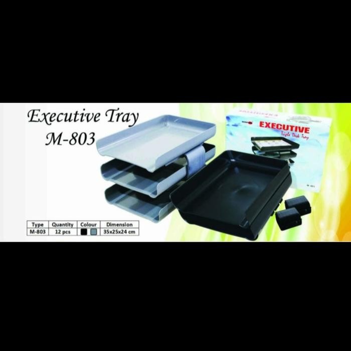 

Rak Kertas 3 Susun / Elevated Tray Micro Top Triple Desk Tray M803