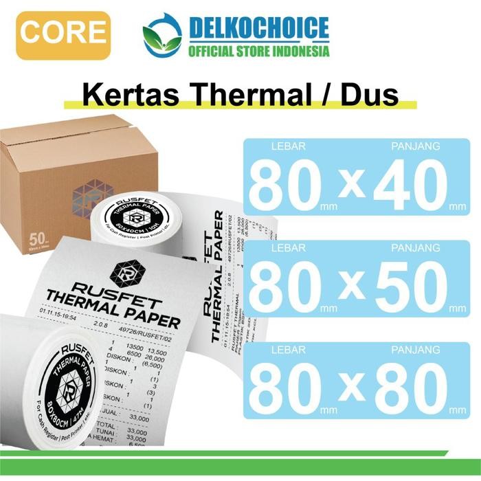 

Kertas Thermal Core Kertas Printer Resi Barcode POS DUS