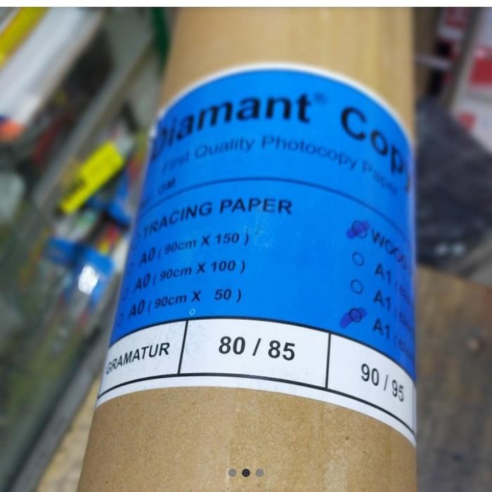 

Kertas Plotter HVS DIAMANT A1 x 80/85 gr x 100 M (60 CMx 100 M)