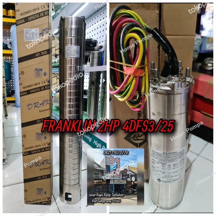ready POMPA FRANKLIN 2HP 1PHASE 4DFS3/25 SUBMERSIBLE FRANKLIN