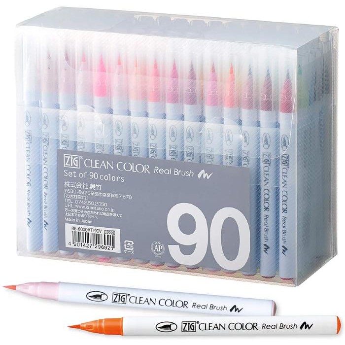 

Stok Baru KURETAKE ZIG Clean Color Real Brush Set 12 - 90