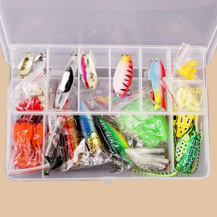 1 Set Umpan Casting Gabus Toman Hampala 1 Set Umpan Mancing Casting Lure Metal Pancing Laut