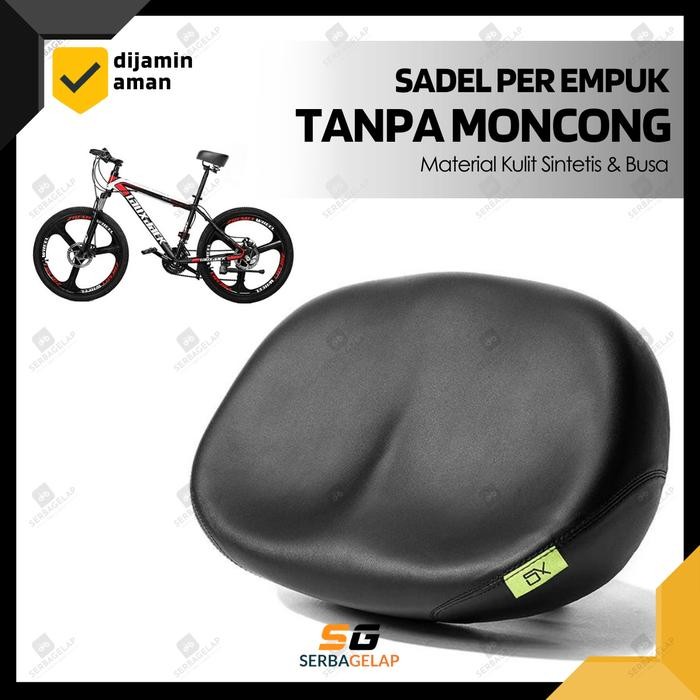Shiimano United - Jok / Sadel / Saddle Sepeda Besar Lebar Empuk Per / Spring - No Nose