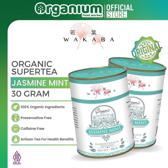 

Supertea Jasmine Mint WAKABA Terh Bunga Melati Baik untuk usus dan perlambat penuaan - 30g