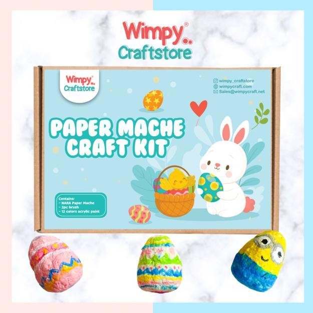 

Wimpy Paper Mache Craft Kit Art Set Kerajinan Tangan