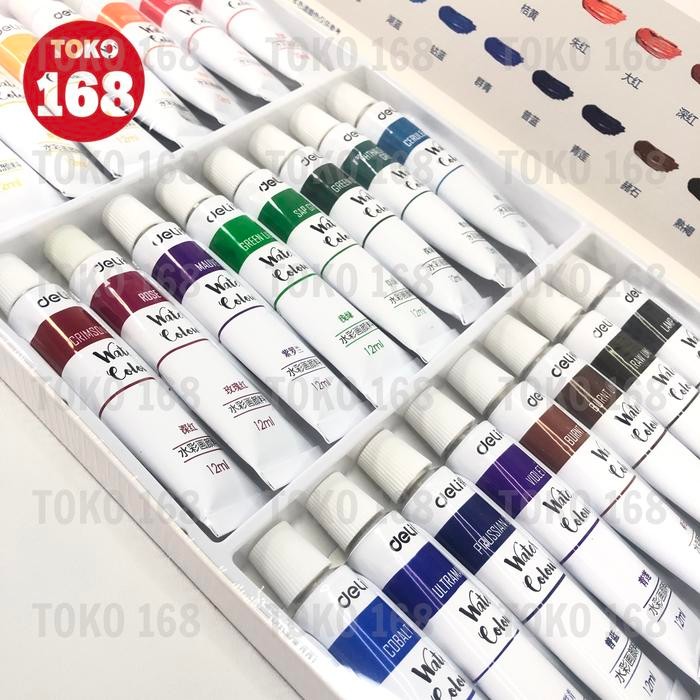 

Deli Watercolor 24 Color / Cat Air 24 Warna 12Ml 73852 (Set)
