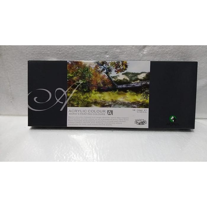

Cat Akrilik Maries Acrylic Colour 18 Warna X 12 Ml Tipe A