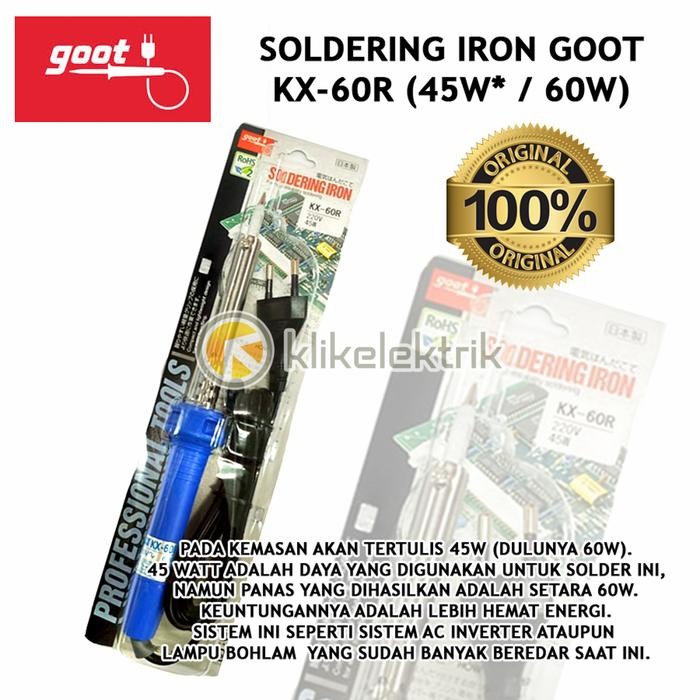 Terlaris Goot Solder Goot Kx-60R 45W Original Japan 60W Power Hemat Energi Nichrome Heater