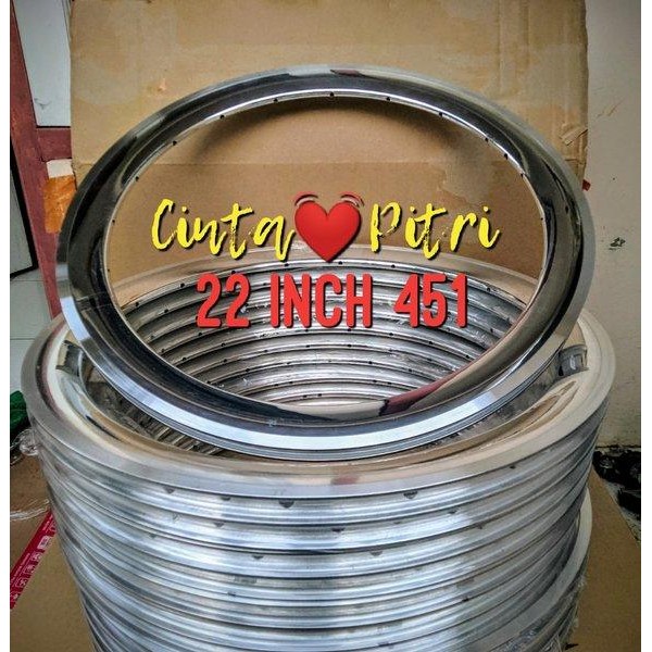 Best seller RIMS SILVEROCK 22 INCH 451 SILVER EDITION SEPEDA LIPAT NOT RIM Terlaris
