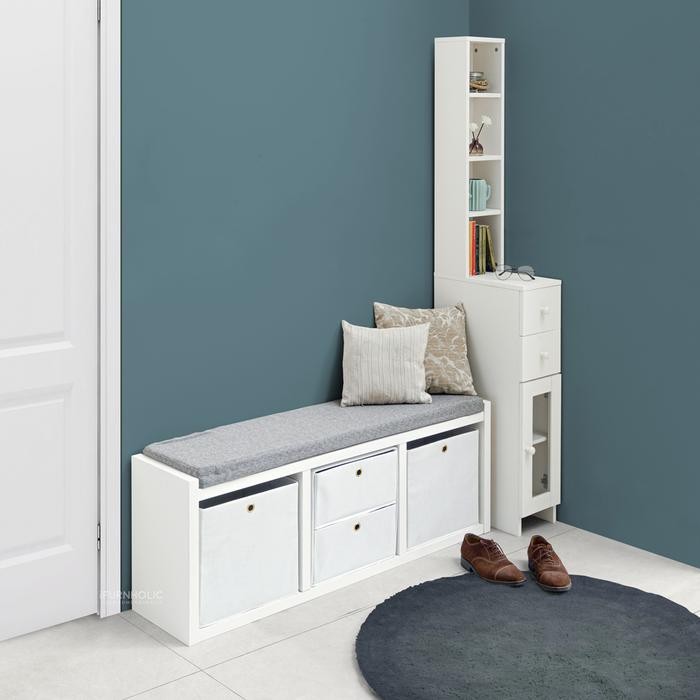 IFURNHOLIC Edwin Bench Bangku Kayu Penyimpanan Serbaguna Storage Bench Bangku Lemari Rak Sepatu