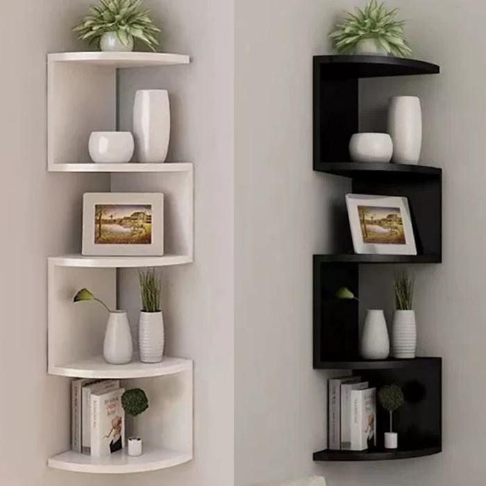 Rak Dinding Sudut Rak ruang tamu rak buku dinding sudut Rak Sudut dinding tempel ruang tamu *