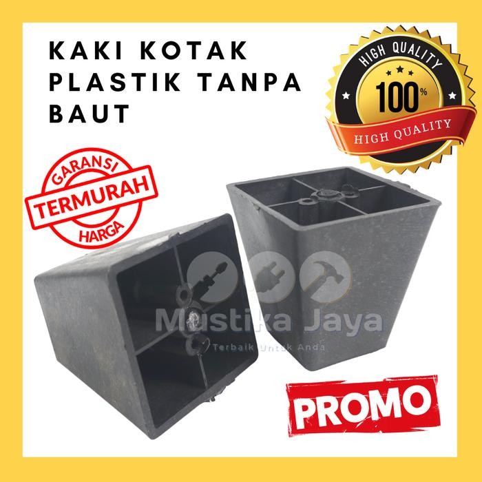 Kaki Sofa Plastik Kotak Tanpa Baut Kaki Trapesium Pyramid Piramid *