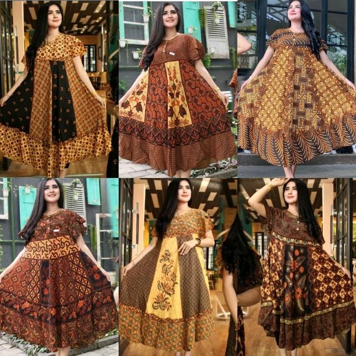 DASTER PAYUNG JUMBO SOGAN BATIK KLOK KENCANA *