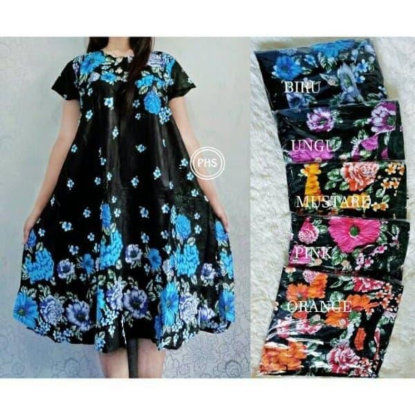 Daster Payung Bunga Hitam *