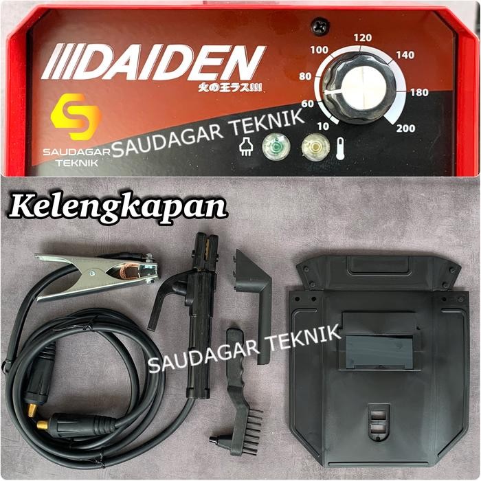 Daiden Mma 220Hd Mesin Las Listrik Inverter Travo Las Mmai 220A 200A
