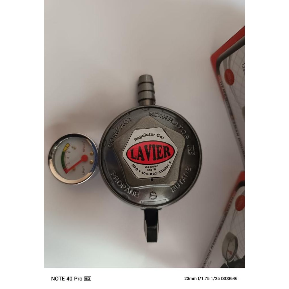 Regulator Kompor Gas Tekanan Rendah Lavier - Regulator Gas Lavier Meter
