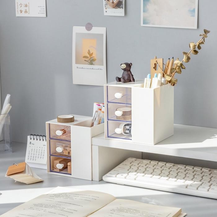 

Kenko Stationary - Kotak Wadah Penyimpanan Pena Dengan Laci / Kotak Pensil Pulpen