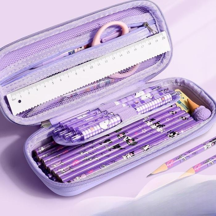 

Kenko Stationary - Kotak Pensil Anak Set /Kotak Hadiah Alat Tulis Kuromi / 9-In-1 Magnetic Diary